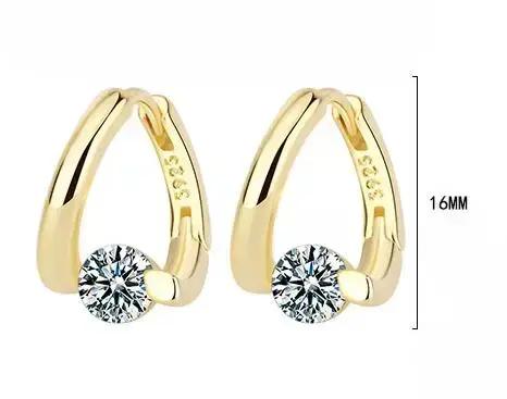 Ane1ct-Boucles d'Oreilles D Moissanite pour Femme et Fille