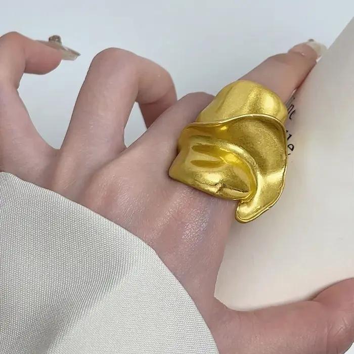 Grandes matiques irrégulières en métal pour femmes, bijoux modernes, design européen et américain, c