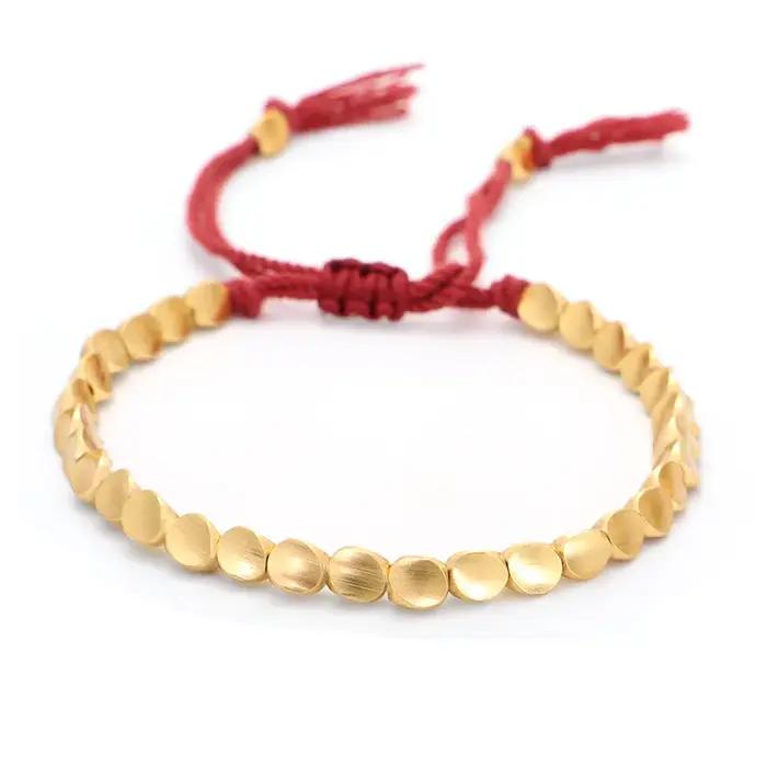 Bracelets tibétains bouddhistes en cuivre pour hommes et femmes
