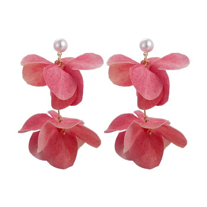 Boucles d'oreilles à pampilles en perles de plage