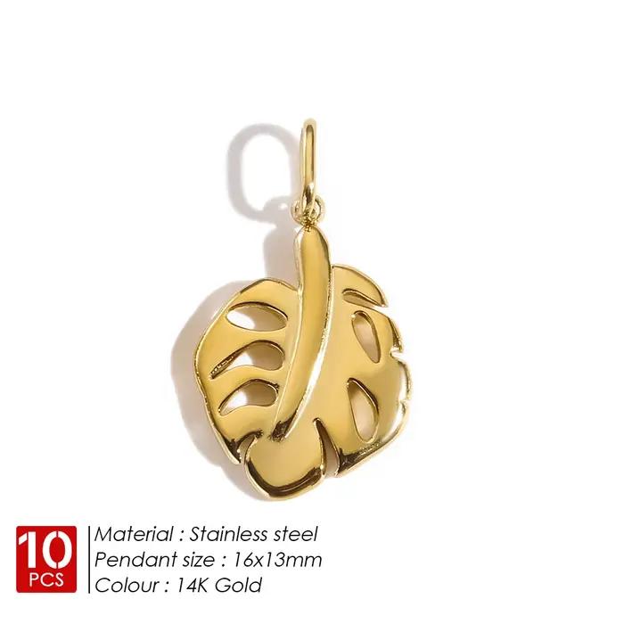 Pendentifs Tropicaux en Acier Inoxydable Couleur Or pour Femme Occasions Spéciales Été Vacances Style Tropicale