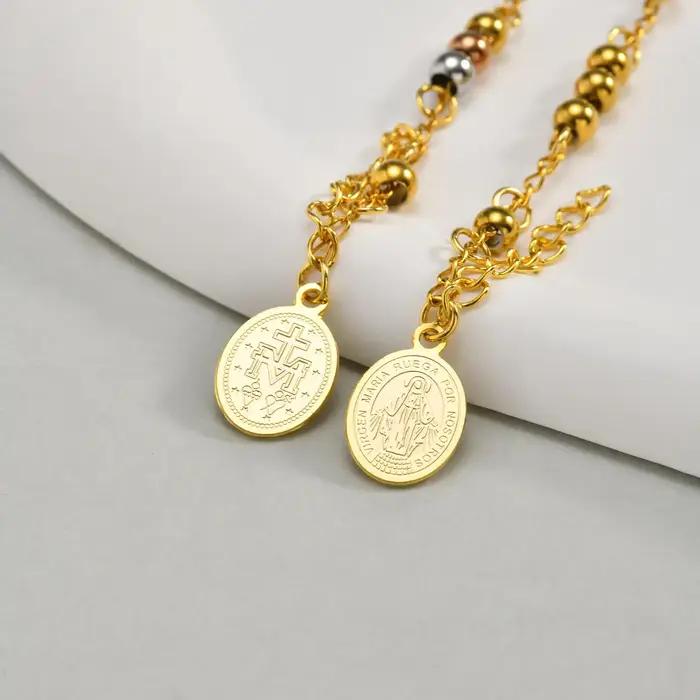 Bracelet chapelet croix vierge marie pour femmes
