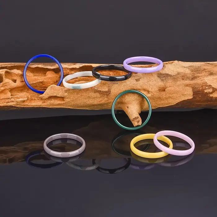 Bagues en céramique au Design romantique et doux