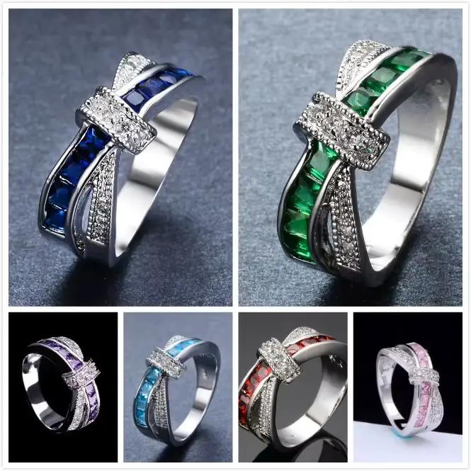 Bagues en argent Sterling 925 et diamant pour femmes