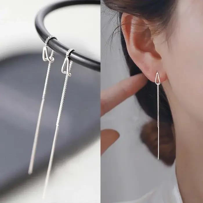Boucles d'oreilles à pampilles en chaîne de Style Simple pour femmes