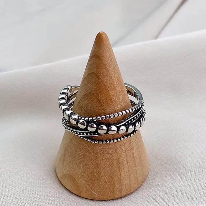 Bagues rétro en argent Sterling 925 pour filles