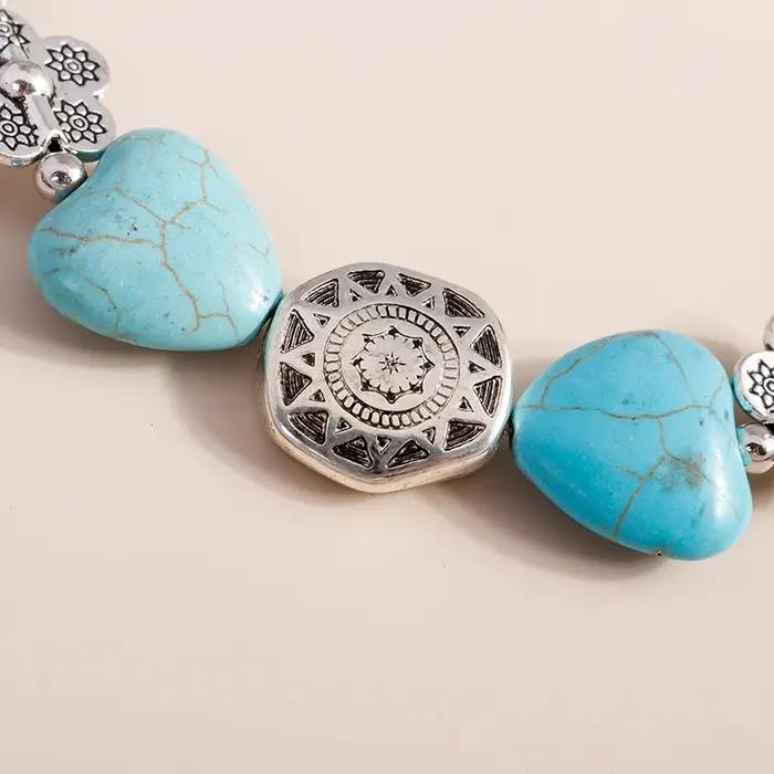 Bracelet bohème en forme de cœur d'amour pour femmes