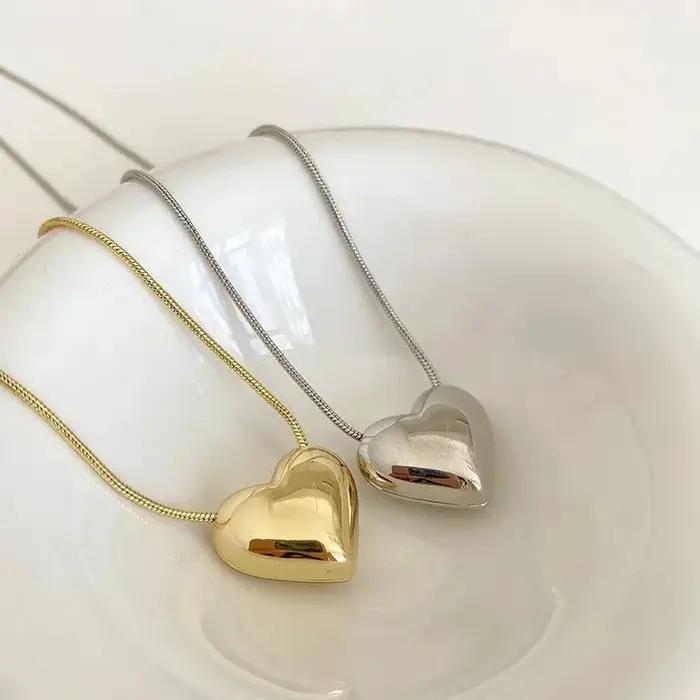 LATS – collier Vintage avec pendentif en forme de cœur pour femmes
