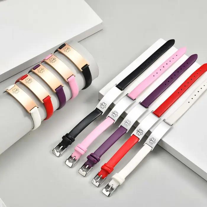 Bracelets d'identification d'alerte médicale à gravure gratuite pour femmes