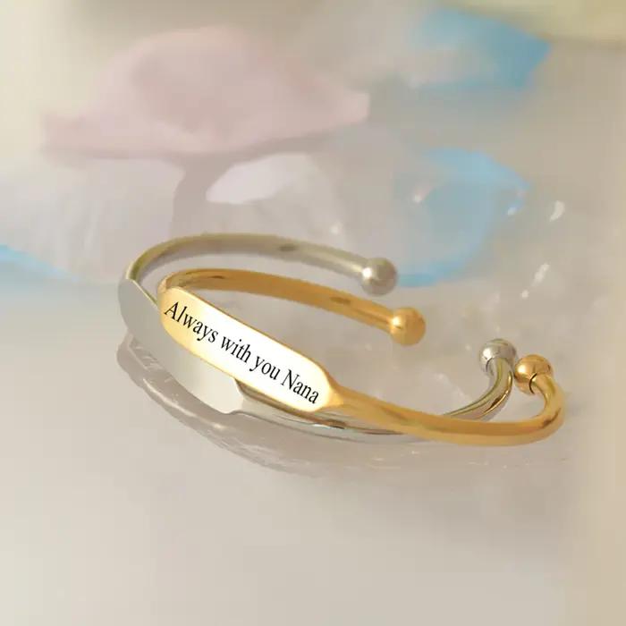 Bracelet Simple en forme de C pour femmes et hommes