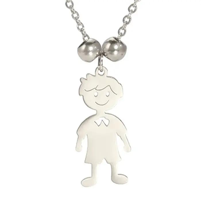 Collier en acier inoxydable pour garçons et filles