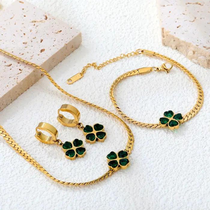 Ensemble de bijoux tendance de luxe léger avec collier