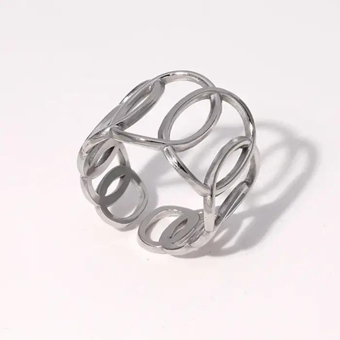 Loe | Bagues ouvertes en or pour femmes et filles, acier inoxydable, mode coréenne Bijoux Ligne Mini