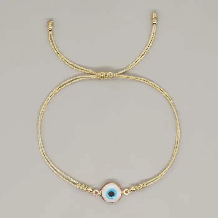 Go2boho nouveau en émail mauvais œil corde Bracelet d'amitié réglable femmes hommes enfants bijoux d