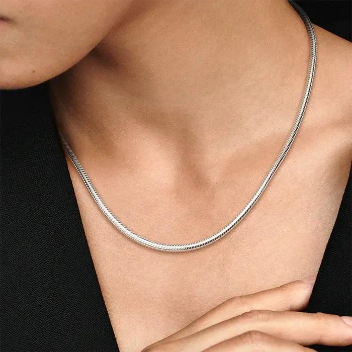 Collier en argent regardé 925 fait à la main pour femme