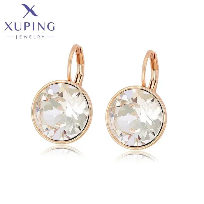 Xuping Jewelry – boucles d'oreilles en cristal couleur or pour femmes, bijoux à la mode, exquis, cad