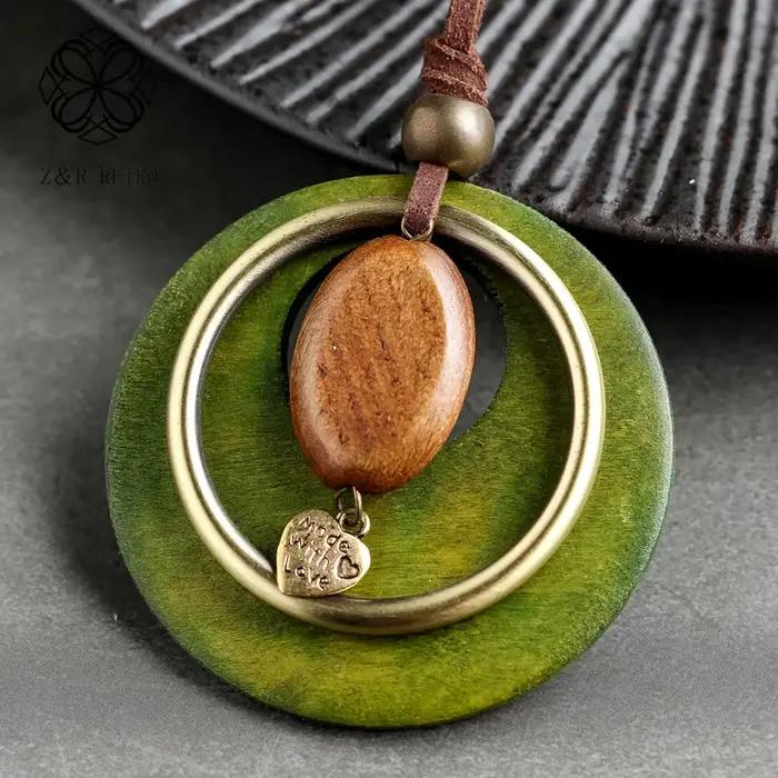 Collier en bois avec pendentif Best Friends pour femmes cadeau d'anniversaire fiançailles partys mariage