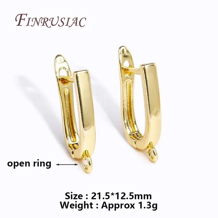Accessoires de fabrication de boucles d'oreilles, plaqué or/Rhodium 18K, incrustation française en Z