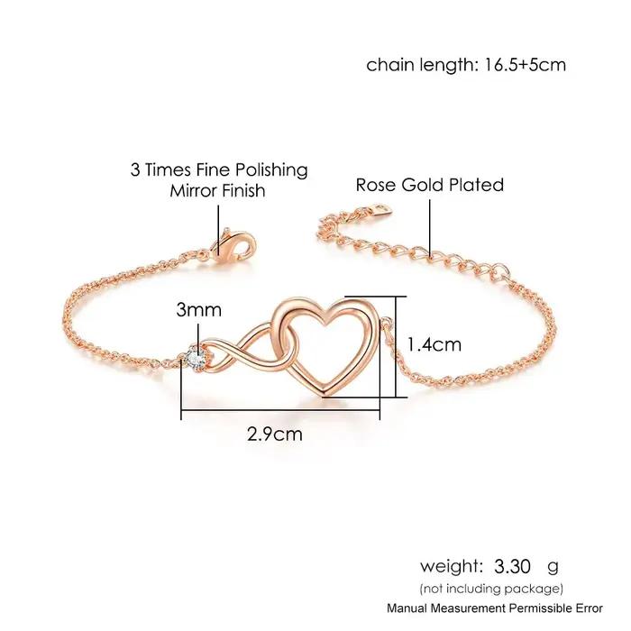 INS – bracelets à breloques en forme de cœur pour femmes