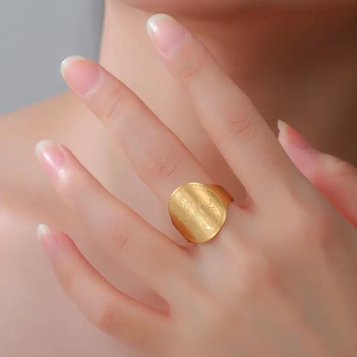 LIKGREAT – bague médaille de St Francis pour hommes et femmes