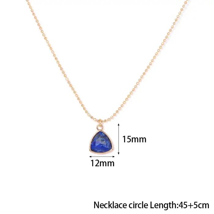 Collier pendentif en lapis-lazuli bleu irrégulier