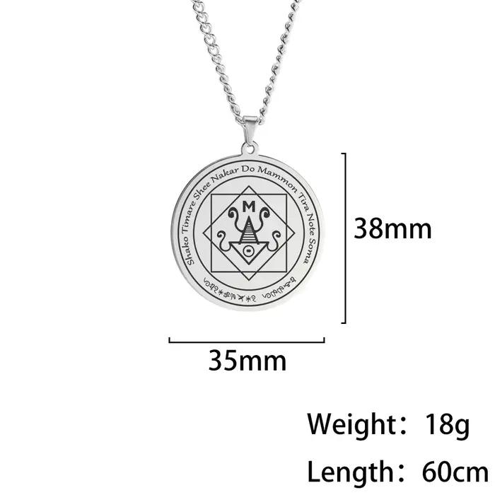 LIKGREAT Mammon collier argent Talisman colliers abondance prospérité