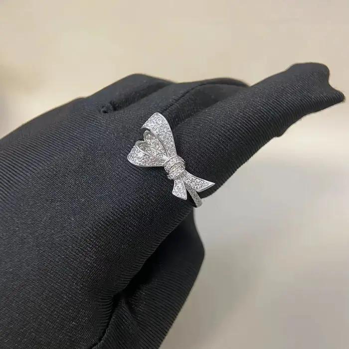 Bague en argent pur pour femme, bijoux de luxe européens classiques en forme de papillon, entièremen