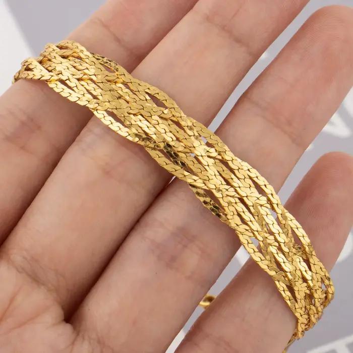 Ensembles élégants pour femmes, collier pour femme, collier tricoté, boucles d'oreilles, bracelet, ensemble de bijoux, ensemble de bijoux brésiliens, cadeaux de haute qualité