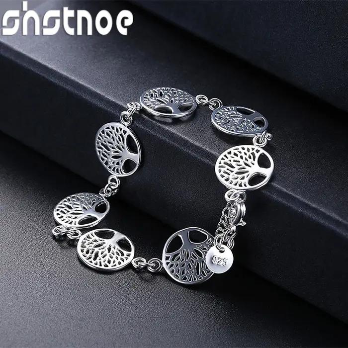 Bracelet arbre de vie en argent Sterling 925 de haute qualité