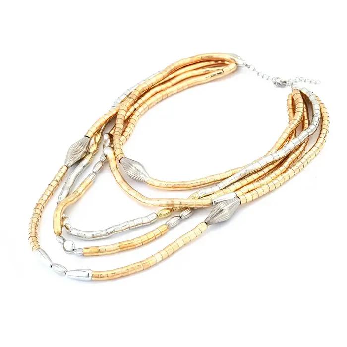 Collier chaîne perlée vintage ZAA CCB pour femme