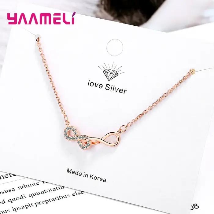 Extron Love-Collier ras du cou en argent regardé 925 pour femme