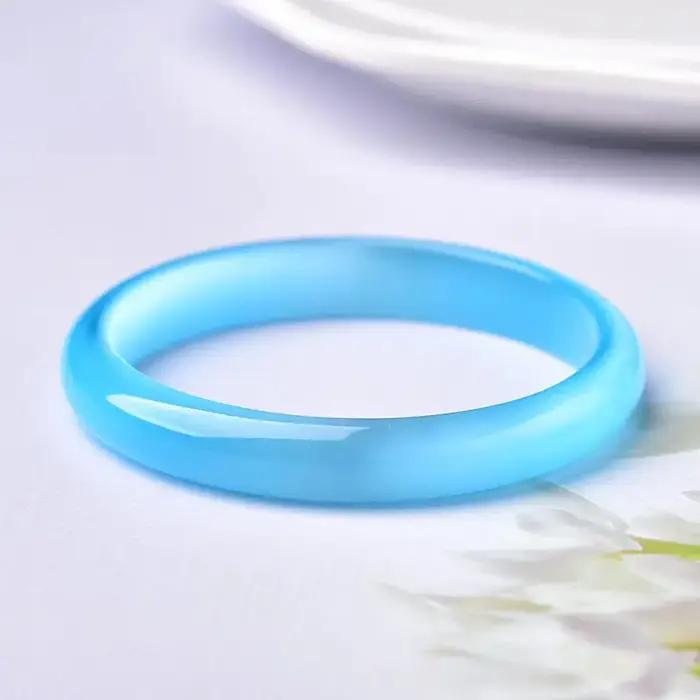 Bracelet en pierre œil de chat bleu