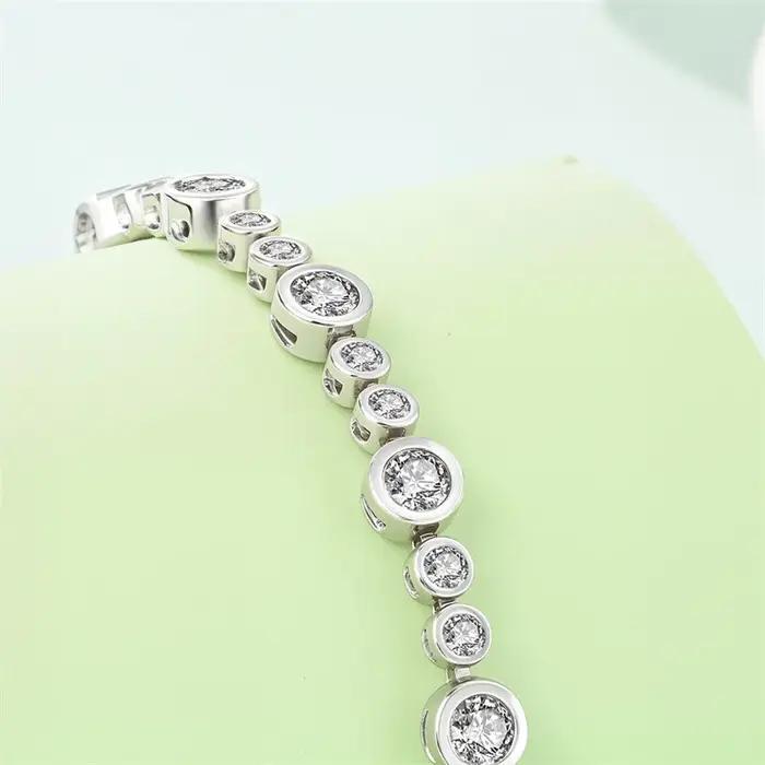 Bracelet à bulles de ciel étoilé en argent Sterling 925 Original pour femmes
