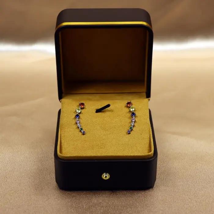 Boucle d'oreille de luxe en argent 925