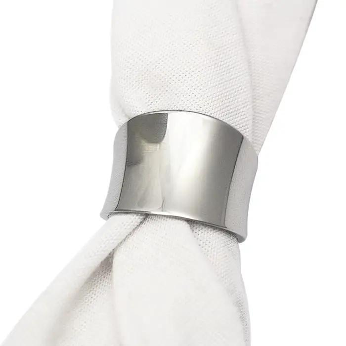 Bague brillante unie en acier inoxydable pour femme