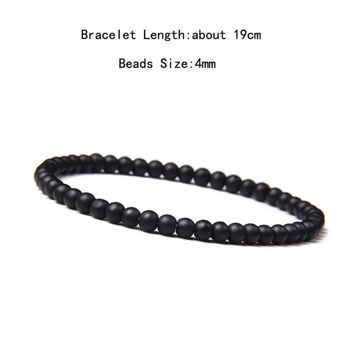 Bracelet de perles en pierre naturelle d'agate de Quartz de 4mm, pierre de lave, œil de tigre, crist