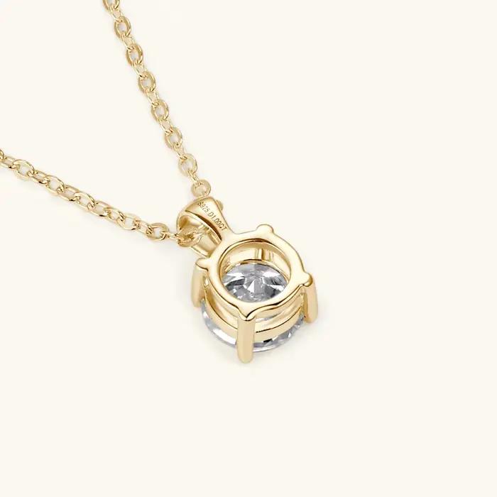 1.0 carat 2ct 3ct D Moissanite Solitaire goutte colliers 18k plaqué or pendentif Original réel 925 argent chaîne bijoux pour les femmes
