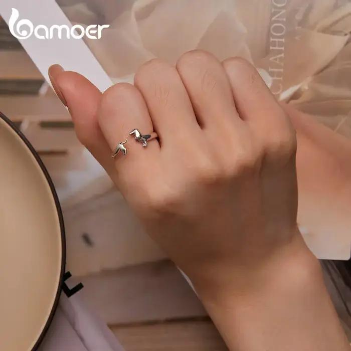 Bamoer – bague ouverte en argent Sterling 925 pur