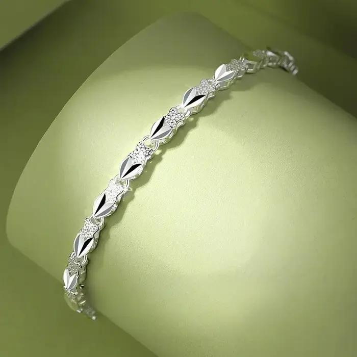 Bracelets en argent sterling 925 avec breloques étincelantes pour femmes occasions spéciales