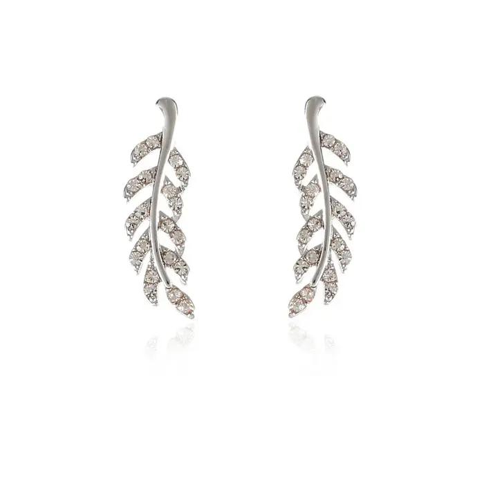 Boucles d'oreilles feuilles ajourées pour femmes