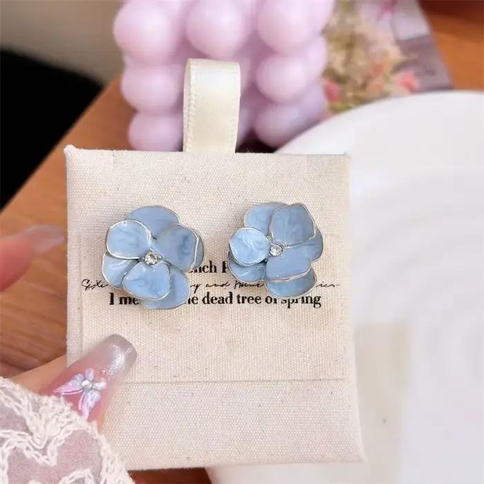 Boucles d'oreilles Vintage à fleurs pour femmes