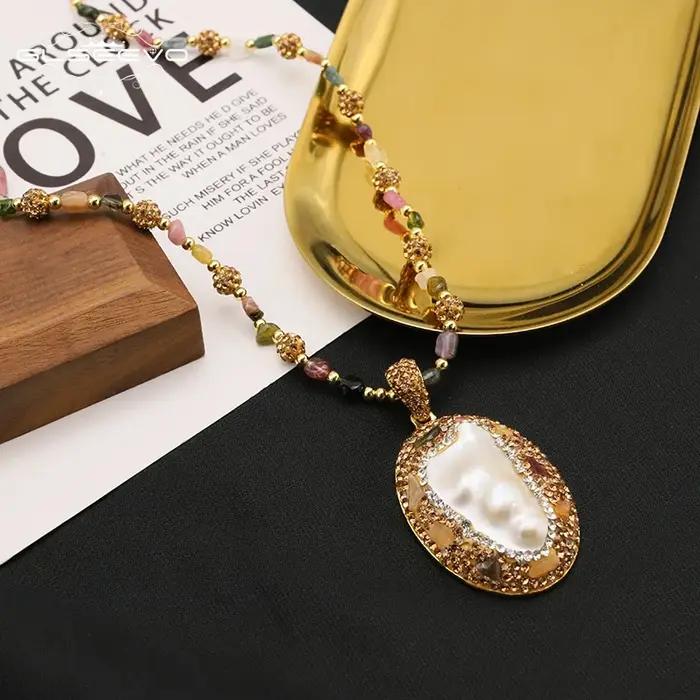 Ensemble de colliers de perles naturelles irrégulières pour femme, bijoux de mariage à la mode, élégants, délicats, tempérament