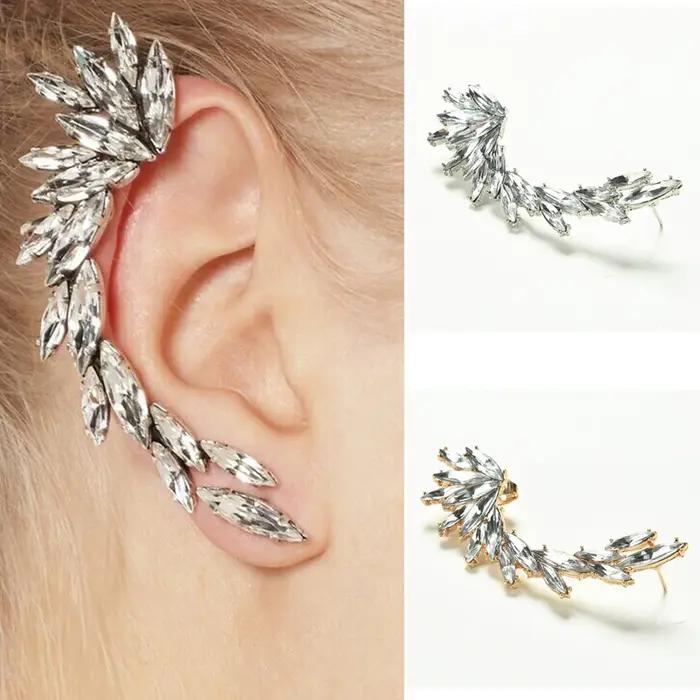 Boucles d'oreilles à clip en strass plaquées d'argent pour femmes et filles style moderne avec motif animal de compagnie à offrir pour occasions spéciales