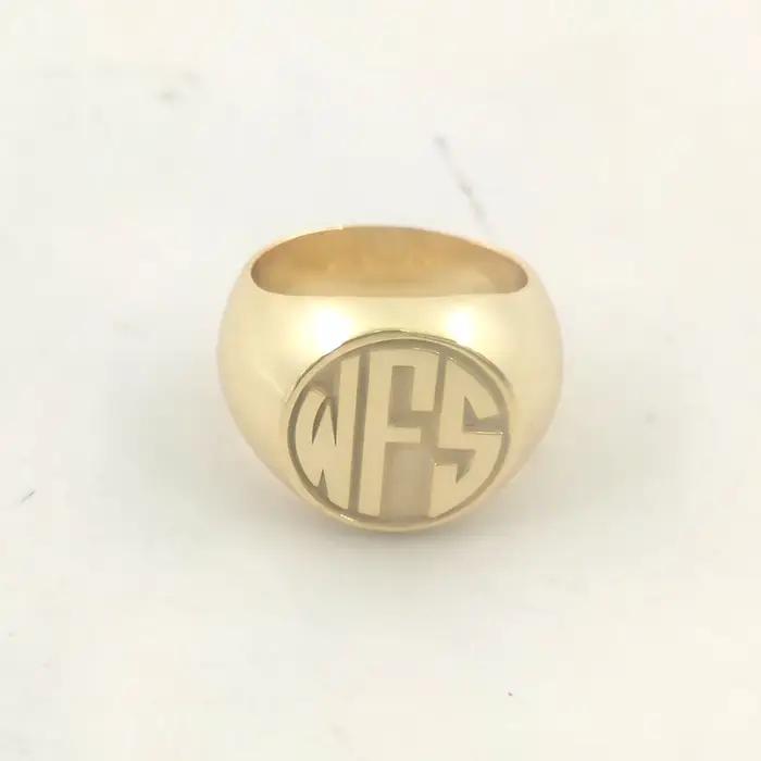 Bague avec nom gravé, année de 15mm