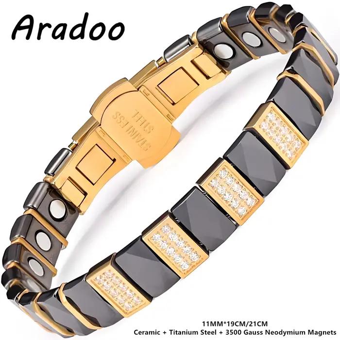 ARADOO – Bracelet en céramique et titane pour hommes et femmes