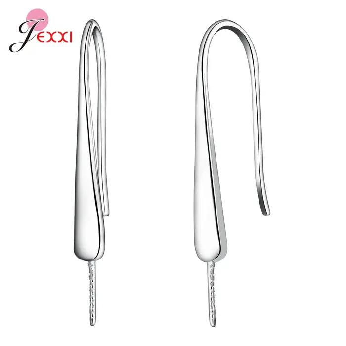 Boucles d'oreilles crochet en argent sterling hypoallergénique pour femmes DIY bijoux à personnaliser pour diverses occasions