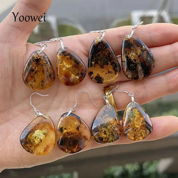 Boucles d'oreilles en ambre véritable et argent Sterling 925 pour femmes, idéales pour les occasions spéciales et les cadeaux personnalisés