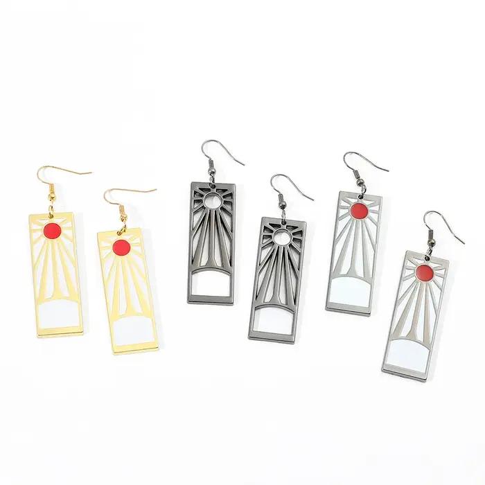 Boucles d'oreilles en métal Demon and The Slayer