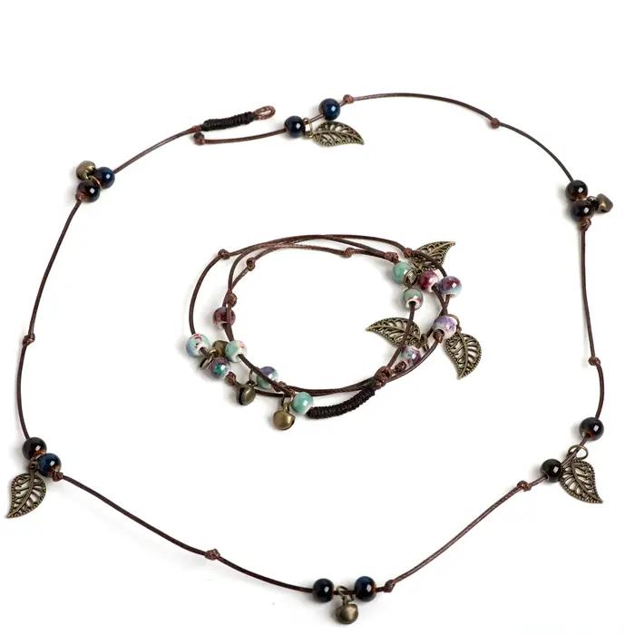 Bracelet de perles en céramique multicouche pour femme