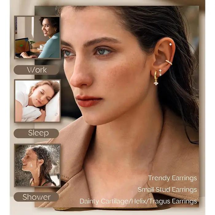 Bobisty 1pc boucles d'oreilles chirurgicales en acier inoxydable